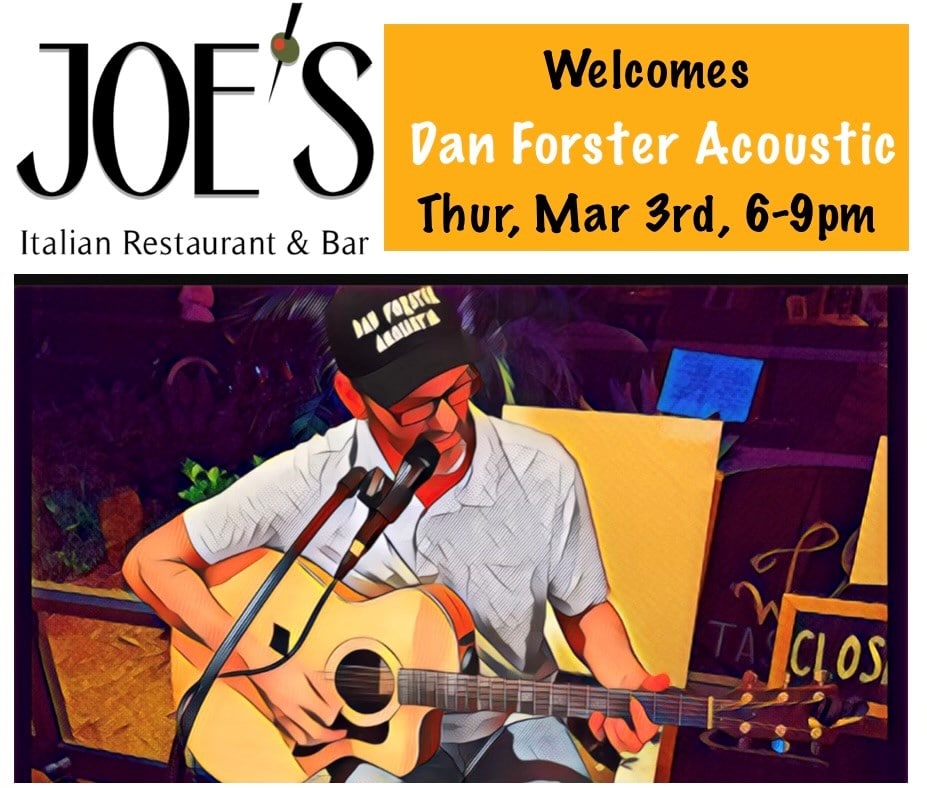 Dan Forster Acoustic - Joe's Italian Restaurant and Bar